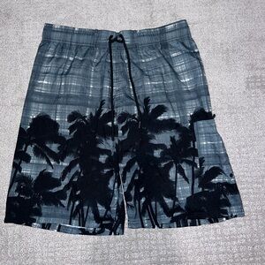Men's Tropical Palm Swim Board Shorts Size L
